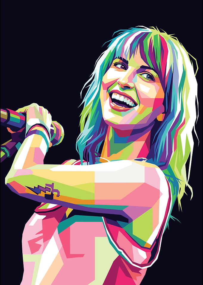 Hayley Williams WPAP Pop Art Portrait