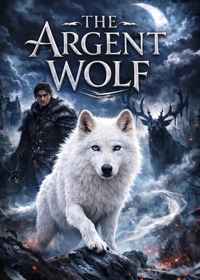 The Argent Wolf Fantasy Poster