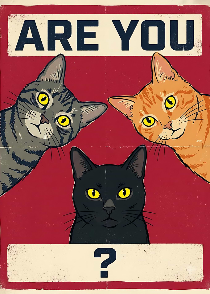 Are You? Cat Poster