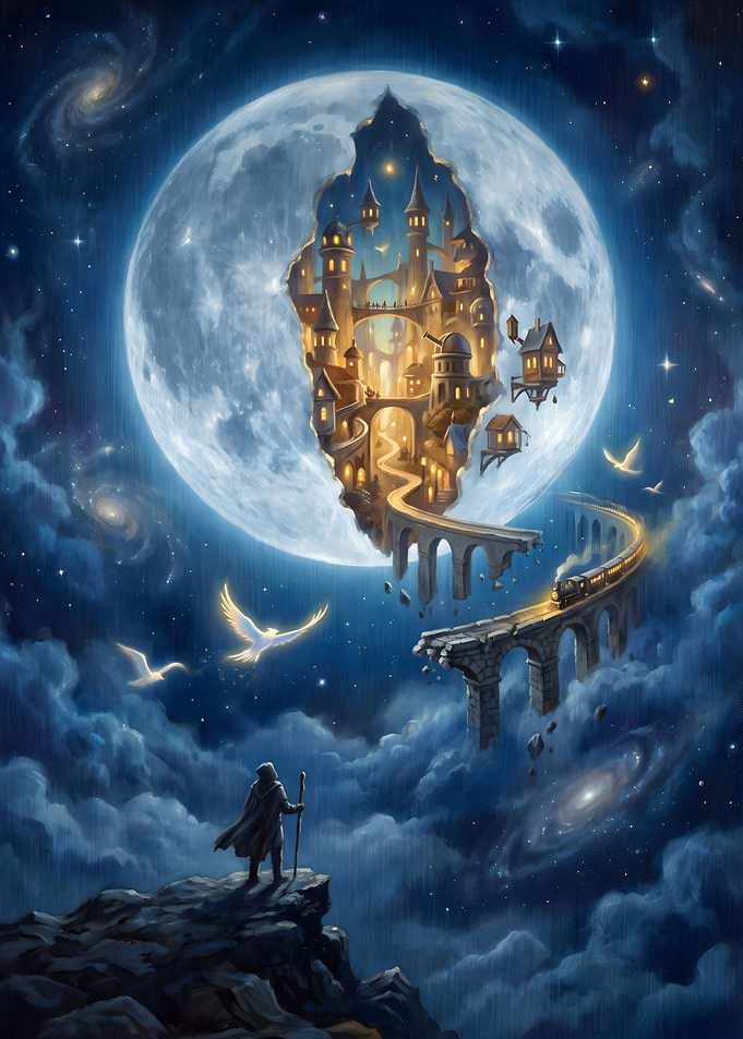The City Inside the Moon – Surreal Fantasy World