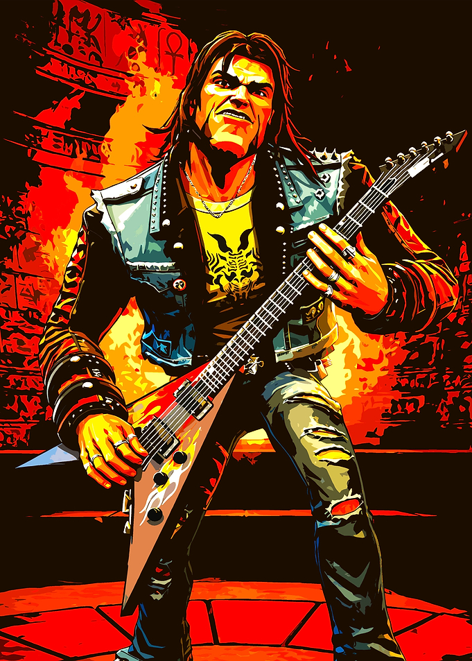 Axel Steel Guitar Hero Character Art