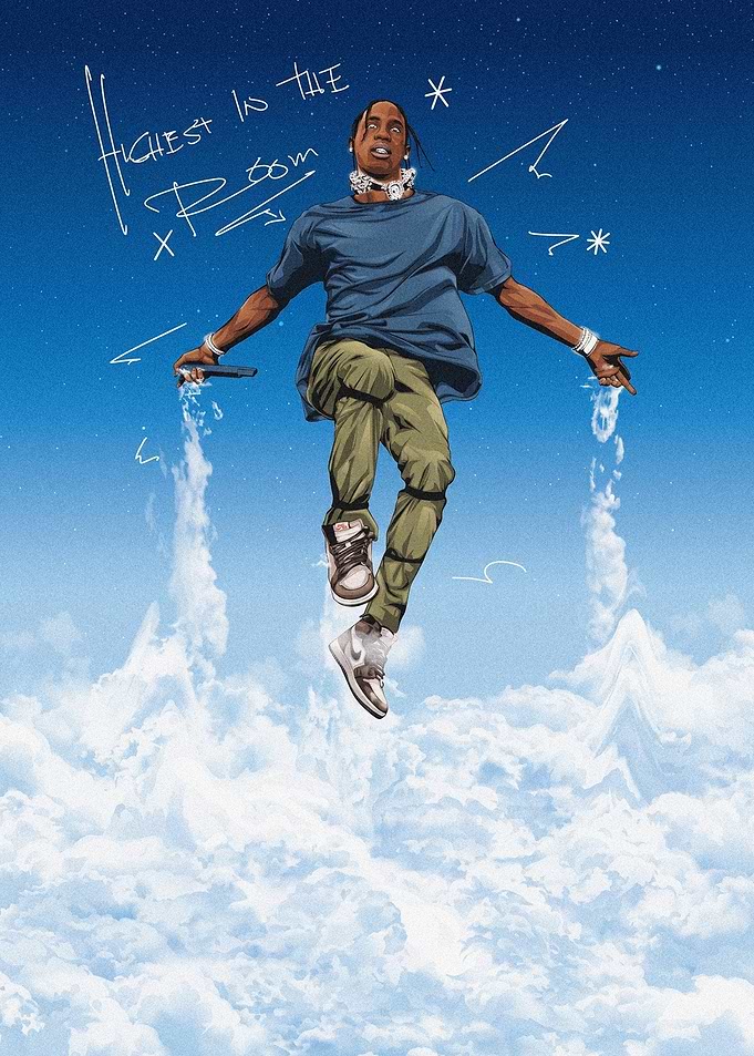 Travis Scott Highest in the Room Illustration