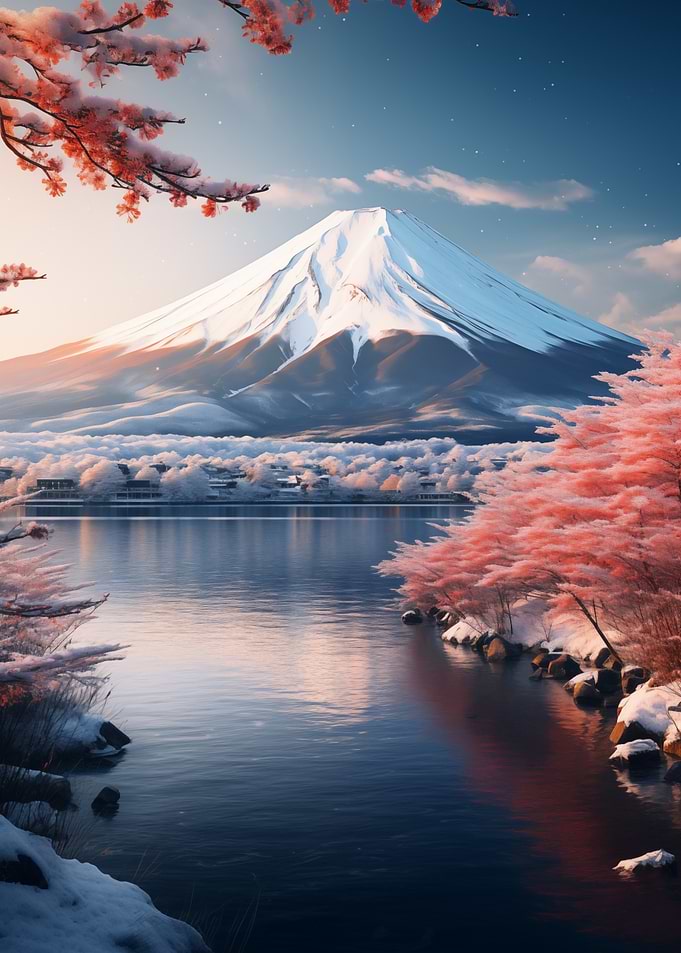 Mount Fuji with Cherry Blossoms