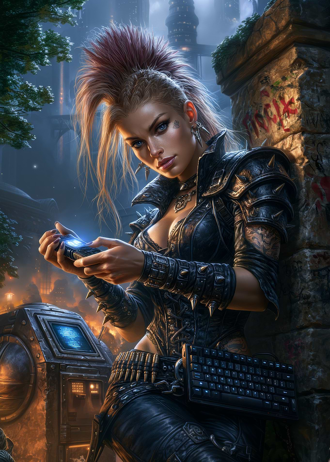 Cyberpunk Hacker Girl