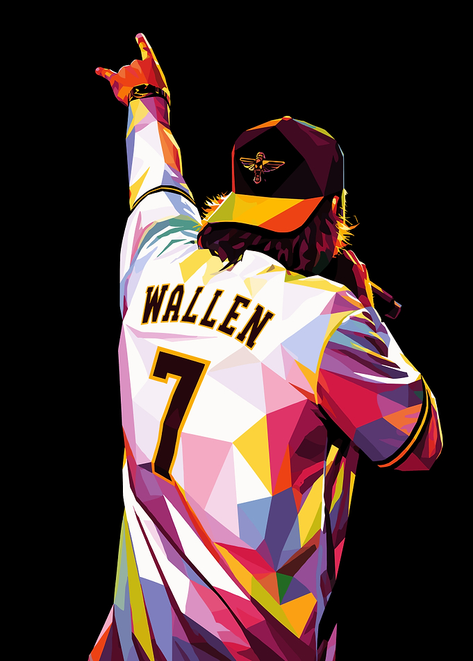 Morgan Wallen Geometric Pop Art Portrait