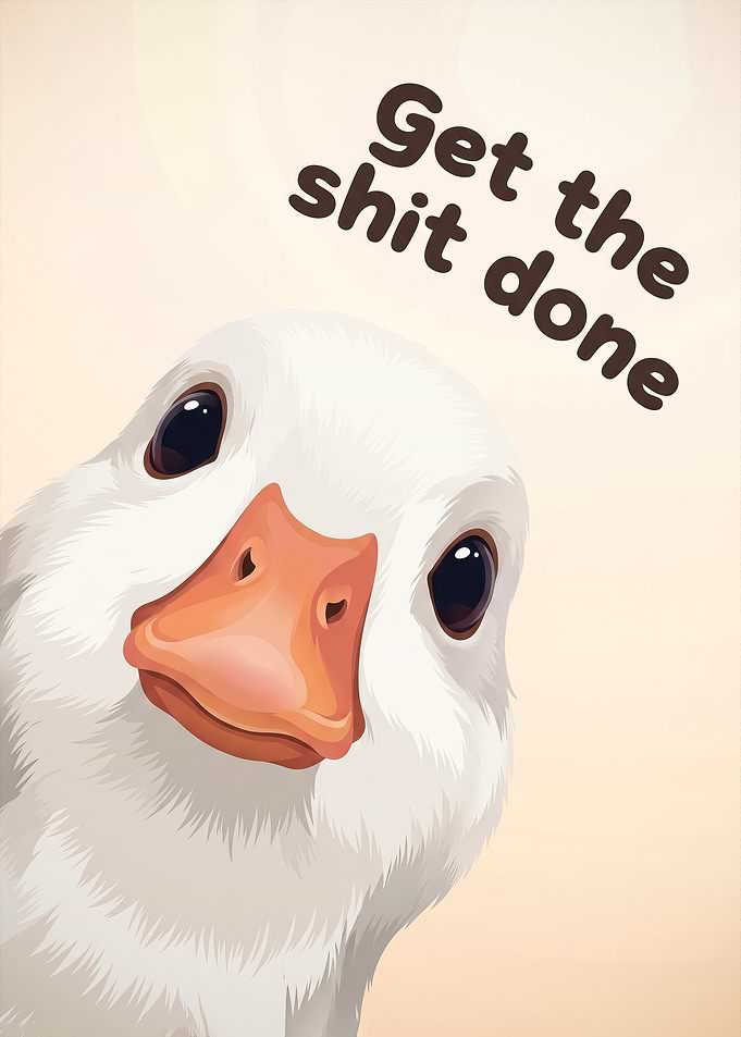 fluffy Duck Motivational Poster