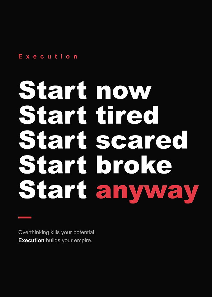 Inspirational Execution Quote Poster