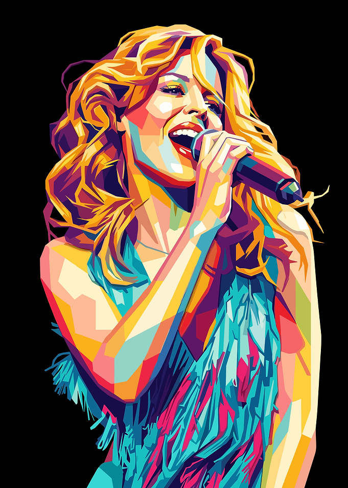 Kylie Minogue WPAP Pop Art Portrait