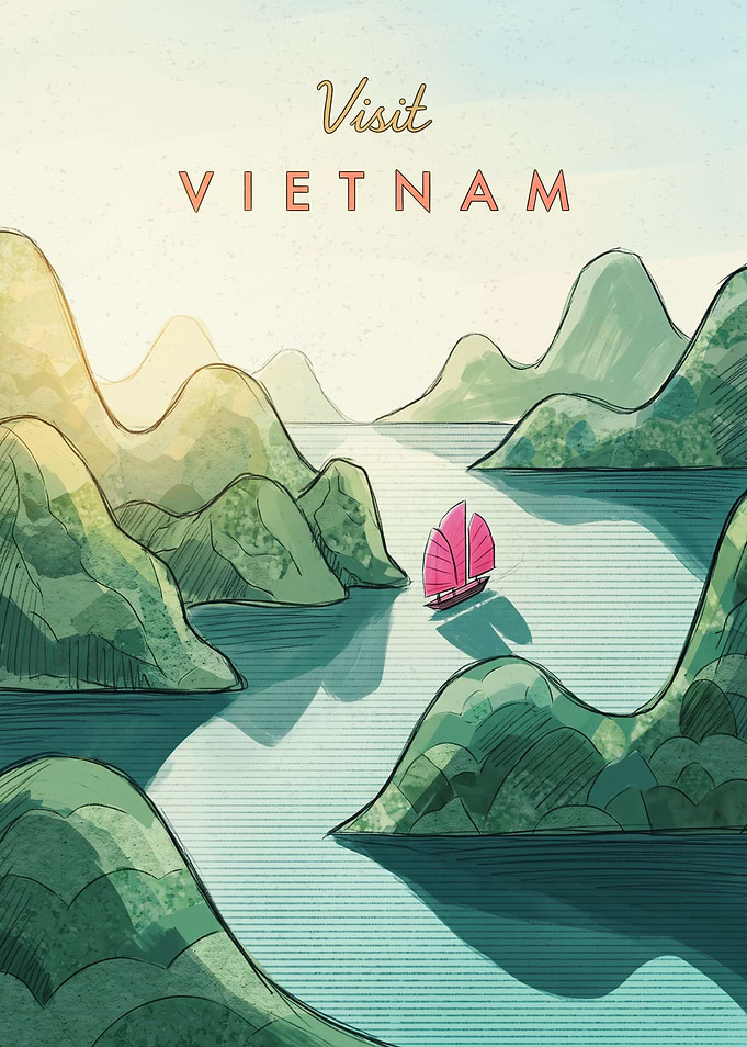 Visit Vietnam Travel Poster