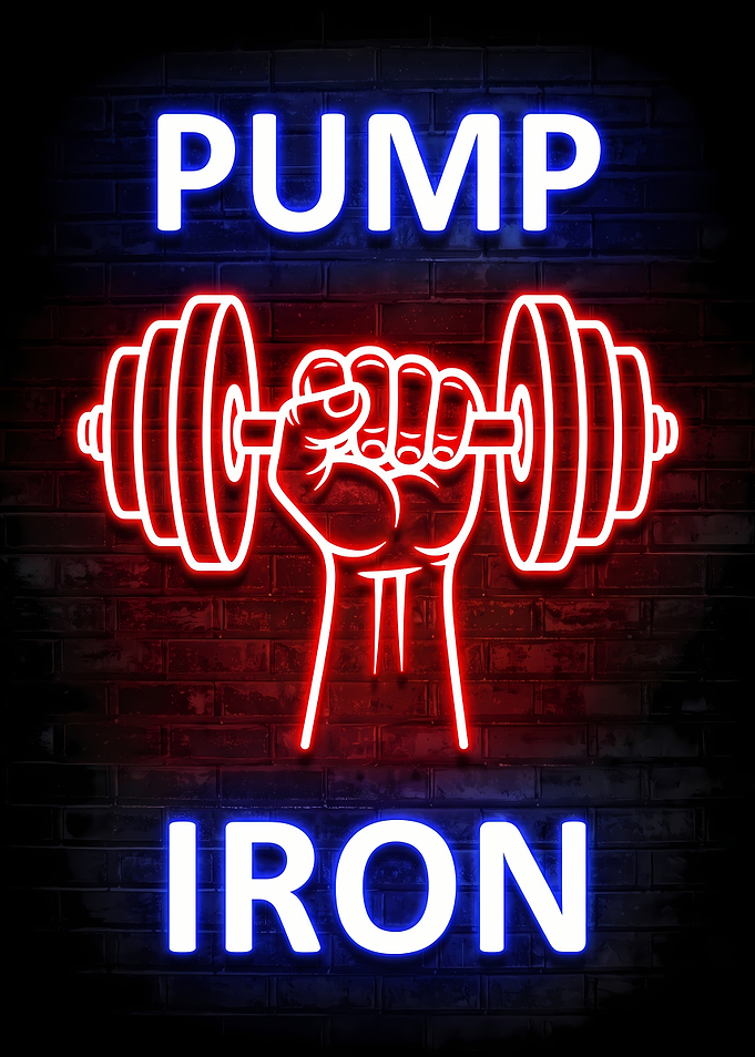 Pump Iron Neon Gym Sign