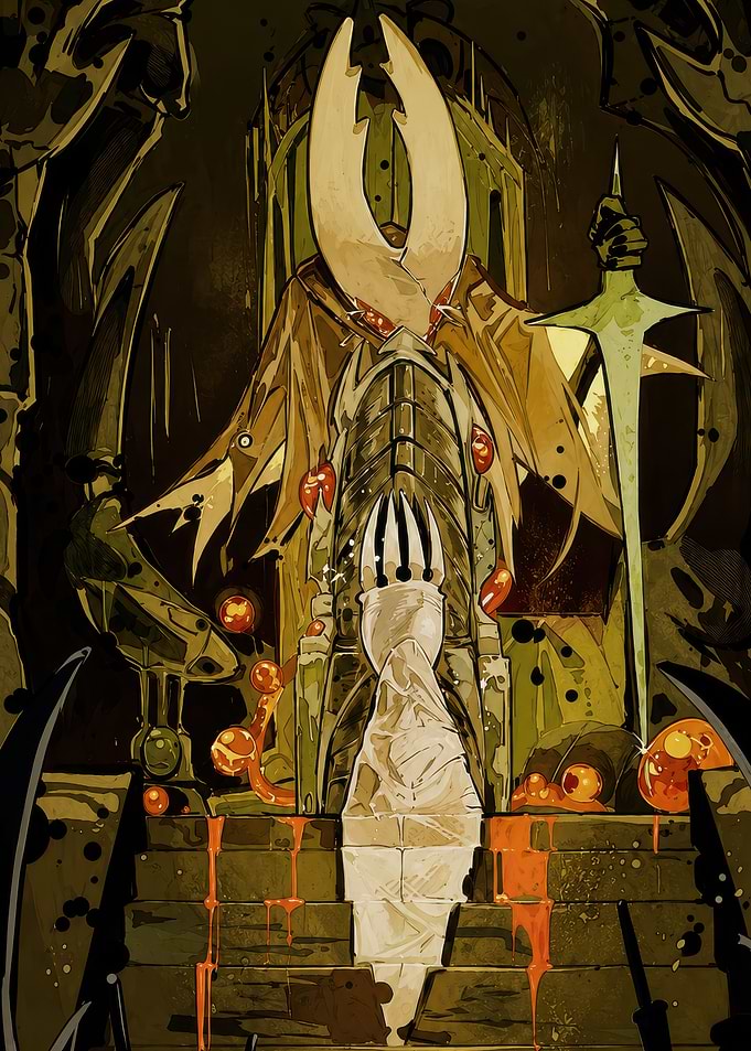 Hollow Knight Pure Vessel Throne Art