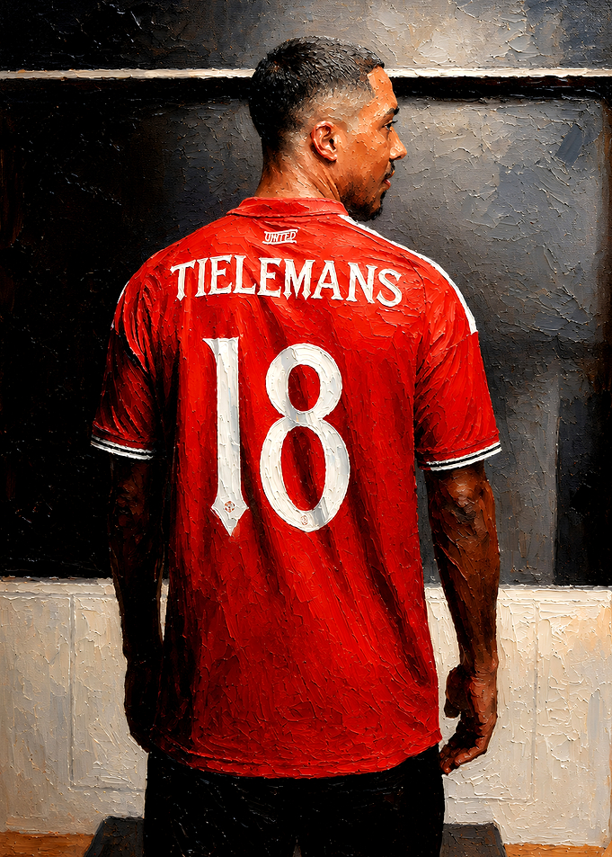 Tielemans Number 18 Football Jersey Portrait