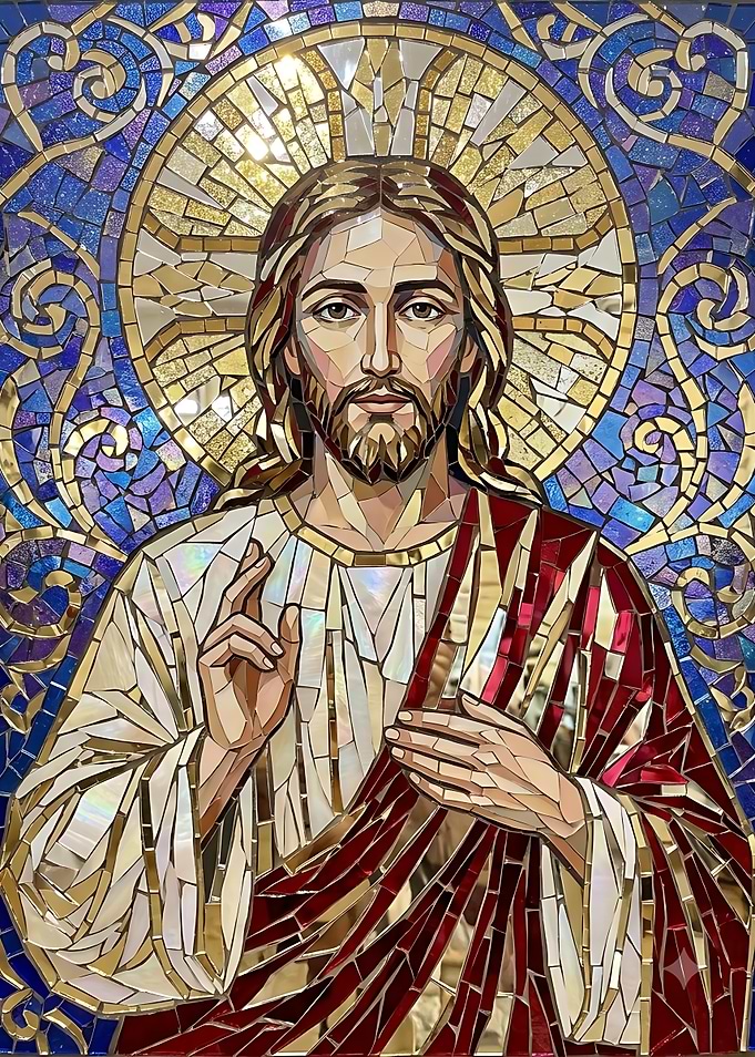 Jesus Christ Mosaic Portrait
