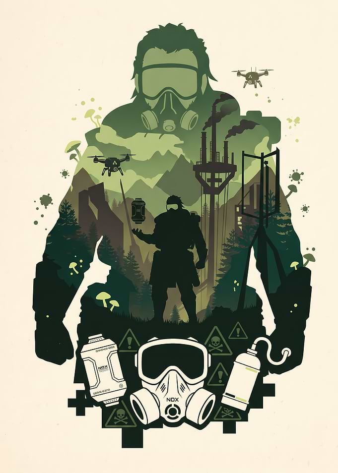 Caustic Apex Legends Minimalist Poster