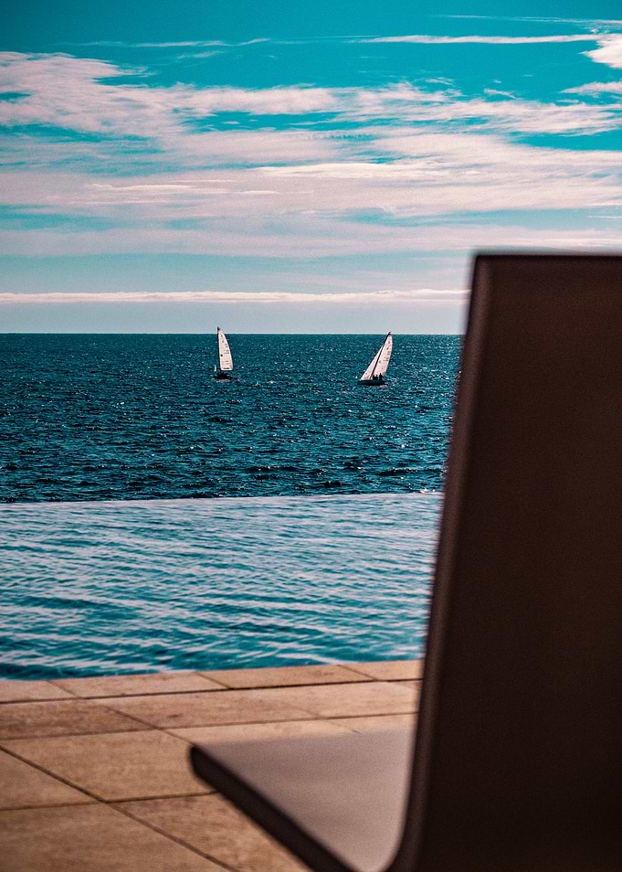 Two sailboats on the Sea