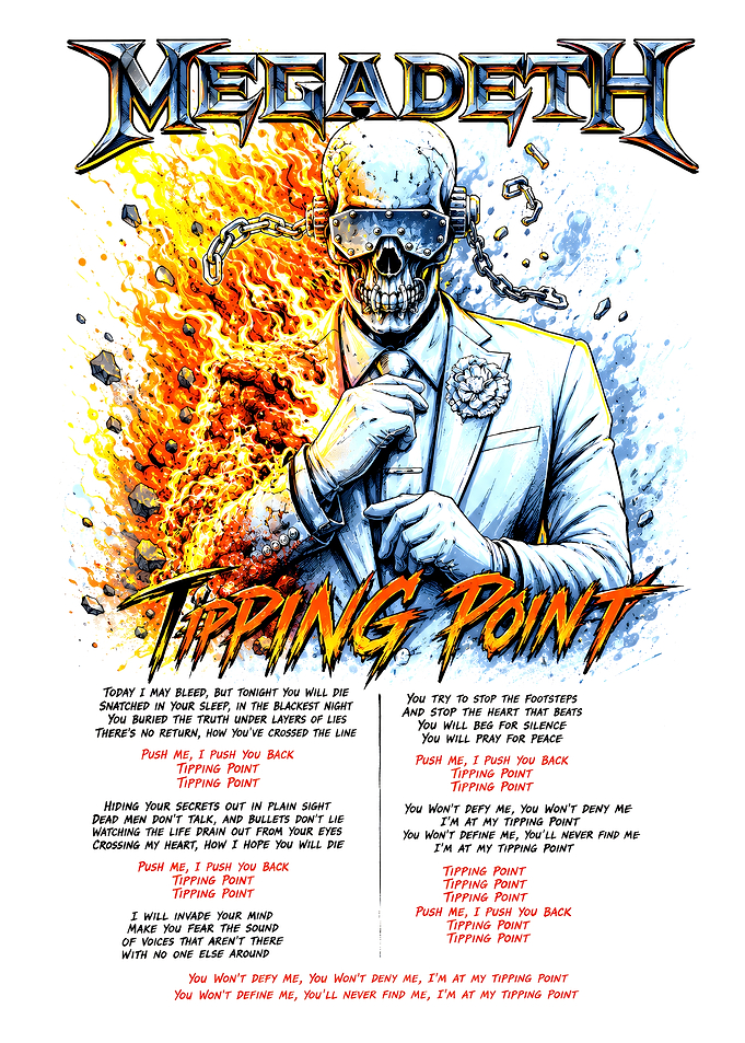 Megadeth Tipping Point Vic Rattlehead Poster