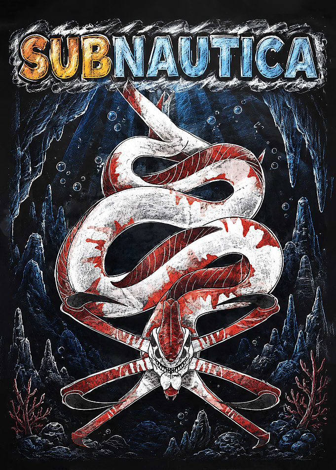 Subnautica Reaper Leviathan Illustration