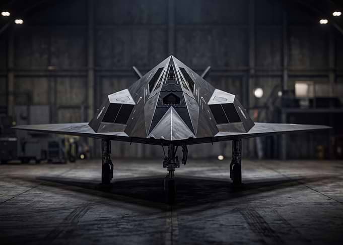 F-117 Nighthawk Stealth Fighter in Hangar