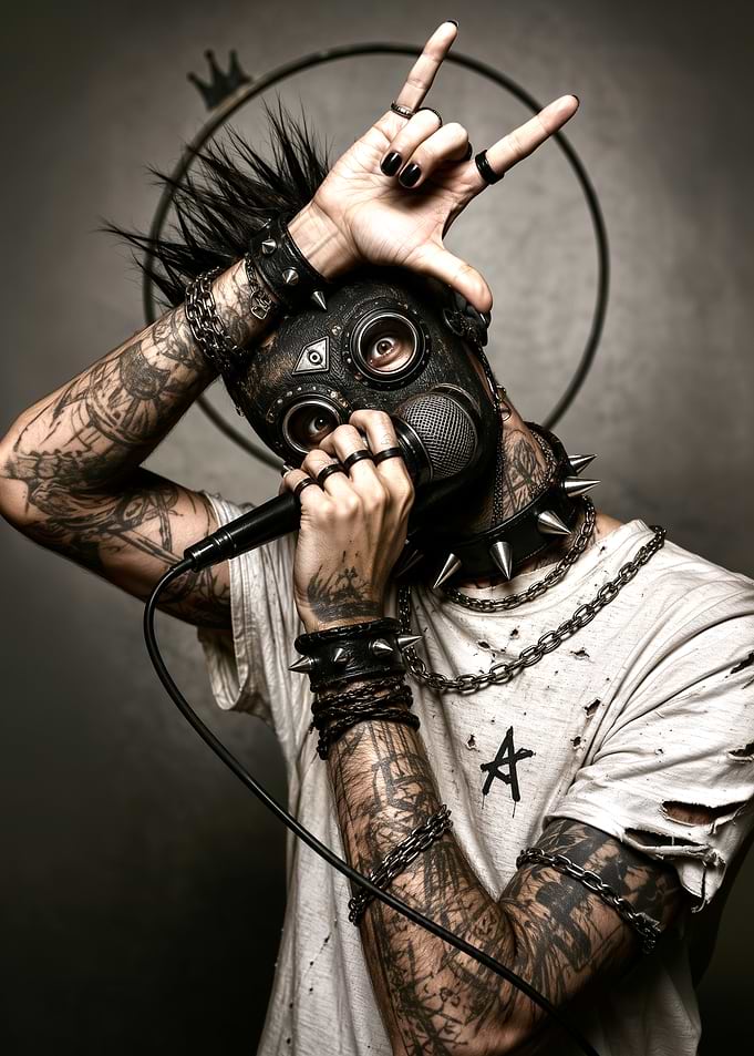 Punk Rocker with Mask