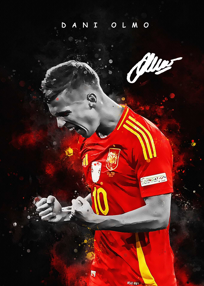 Dani Olmo Spain Soccer Art