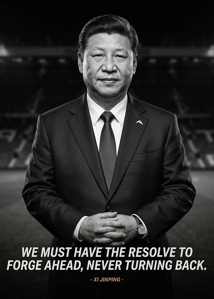 Xi Jinping Inspirational Quote Poster