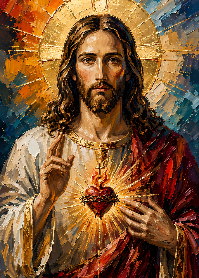 Sacred Heart of Jesus Oil Painting