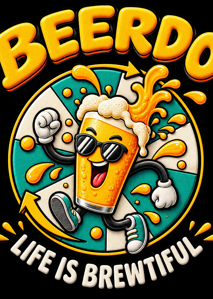 Beerdo Life is Brewtiful Cartoon Graphic