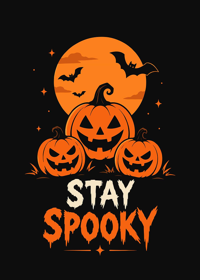 Stay Spooky Halloween Pumpkin Illustration