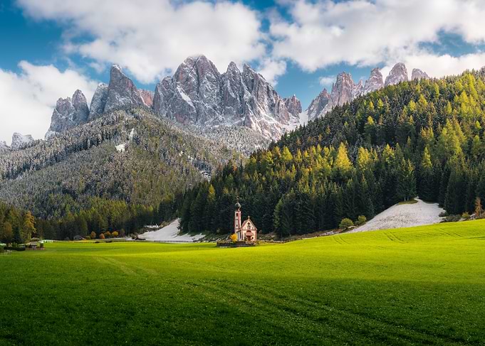St. Johann Church in the Dolomites