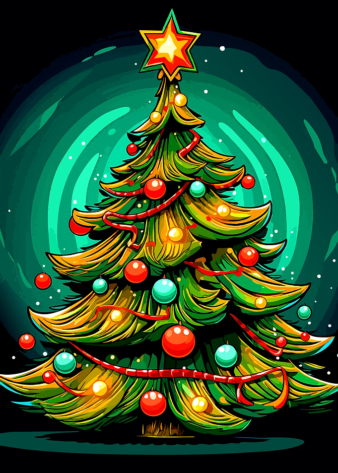 Stylized Christmas Tree Illustration