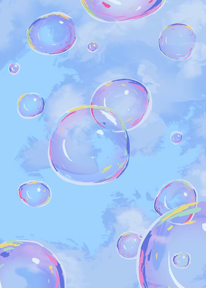 Bubbles and blue sky