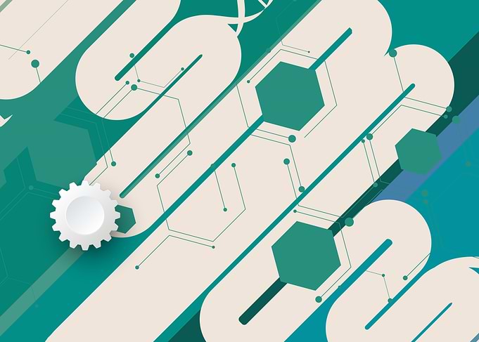 Abstract Geometric Technology Pattern