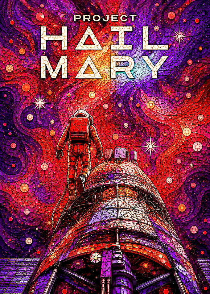 Project Hail Mary Stained Glass Poster