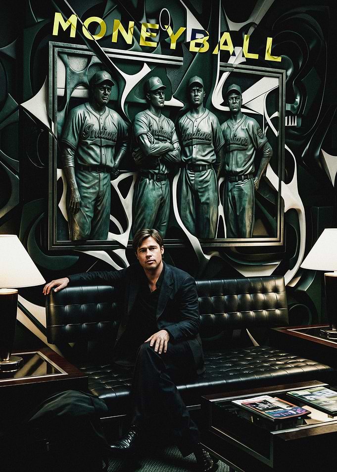 Brad Pitt Moneyball Movie Poster