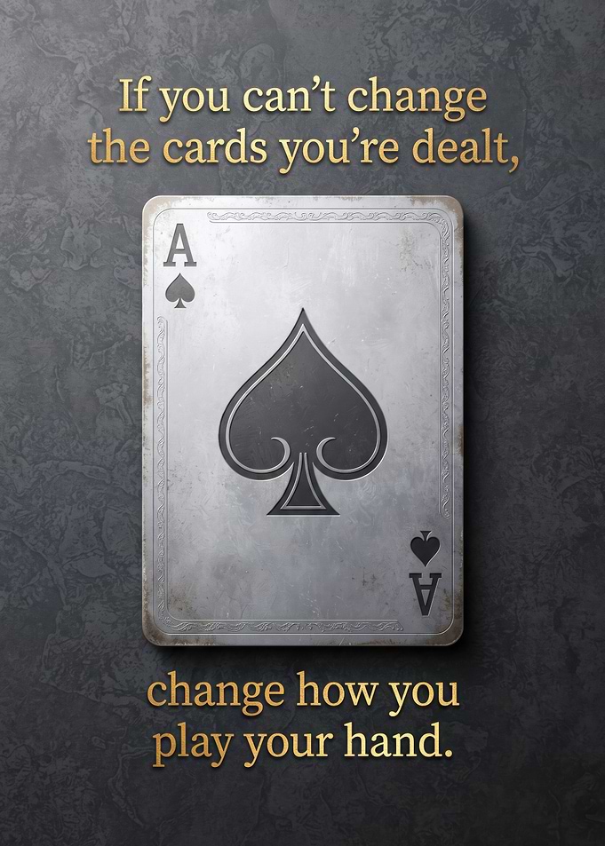 Inspirational Ace of Spades Quote Poster