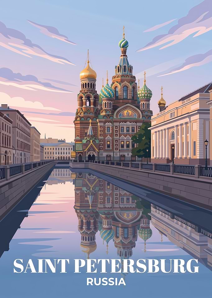 Saint Petersburg Travel Poster