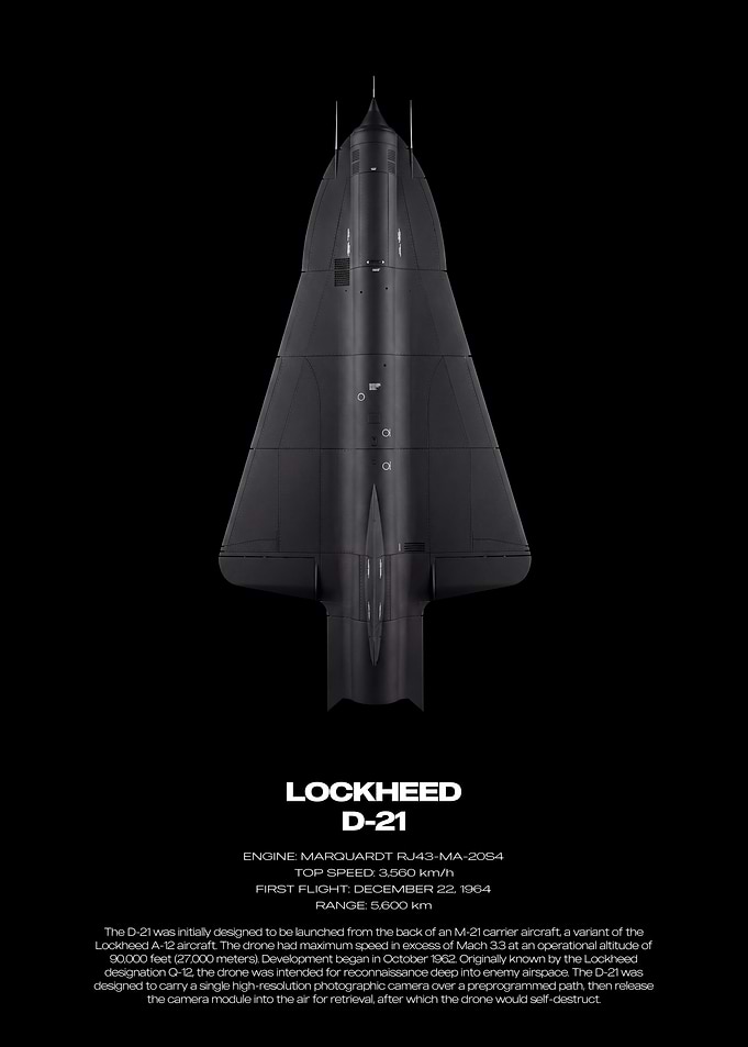 Lockheed D-21 Reconnaissance Drone Blueprint