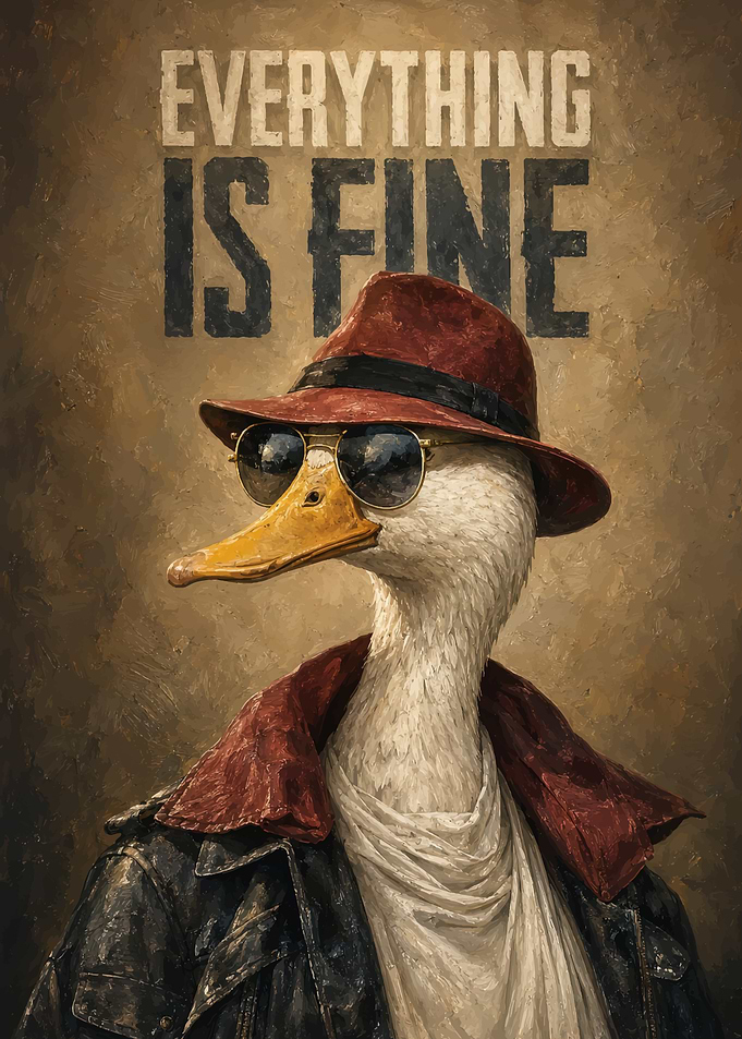 Everything is Fine Duck Portrait