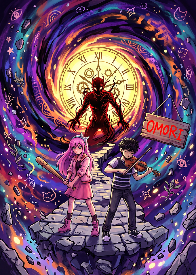 Omori Game Characters and Surreal Vortex