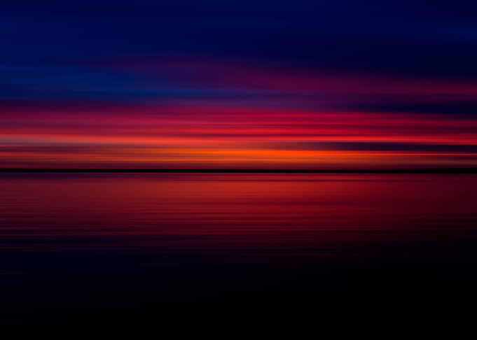 Abstract Sunset Over Calm Water