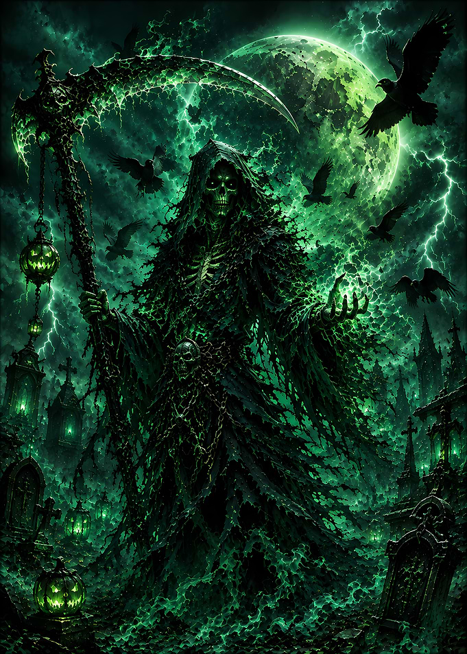Grim Reaper in Green Graveyard