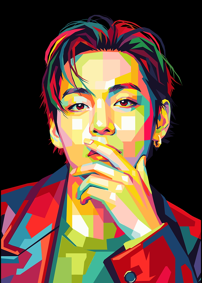 V BTS Pop Art Portrait