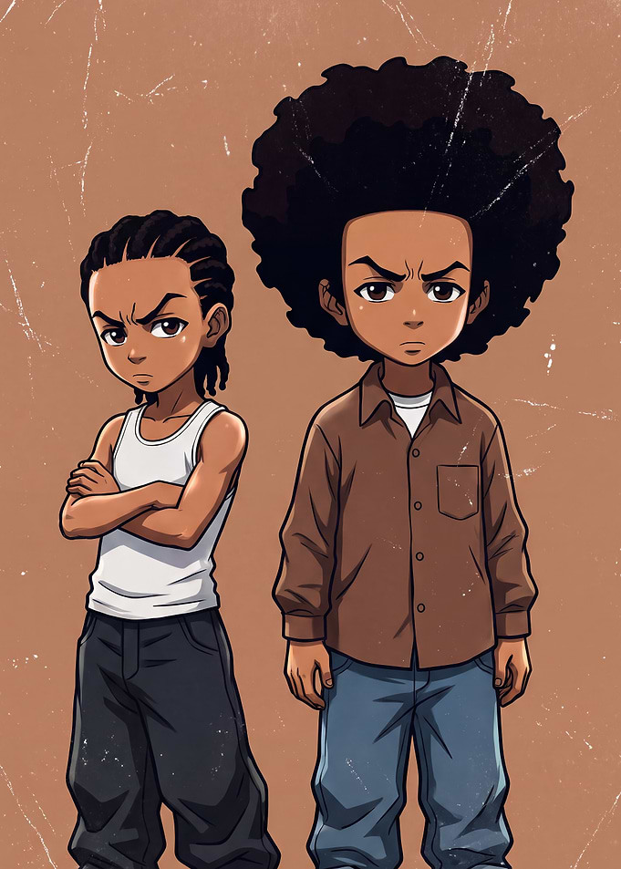 Huey and Riley Freeman Illustration