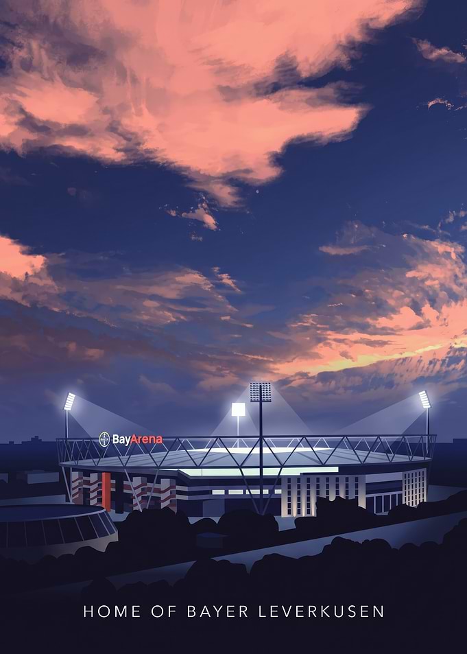 BayArena Stadium Sunset