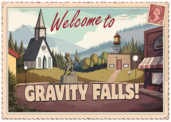 Welcome to Gravity Falls Postcard