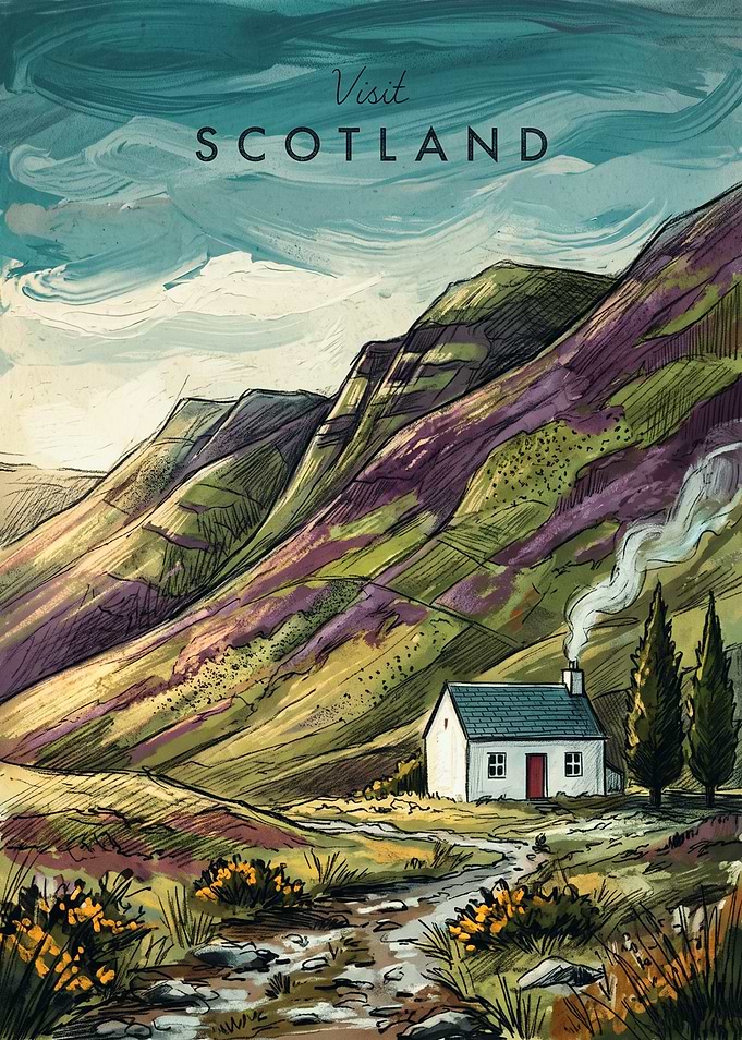 Visit Scotland Vintage Travel Poster