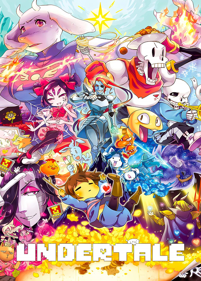 Undertale Character Ensemble Poster