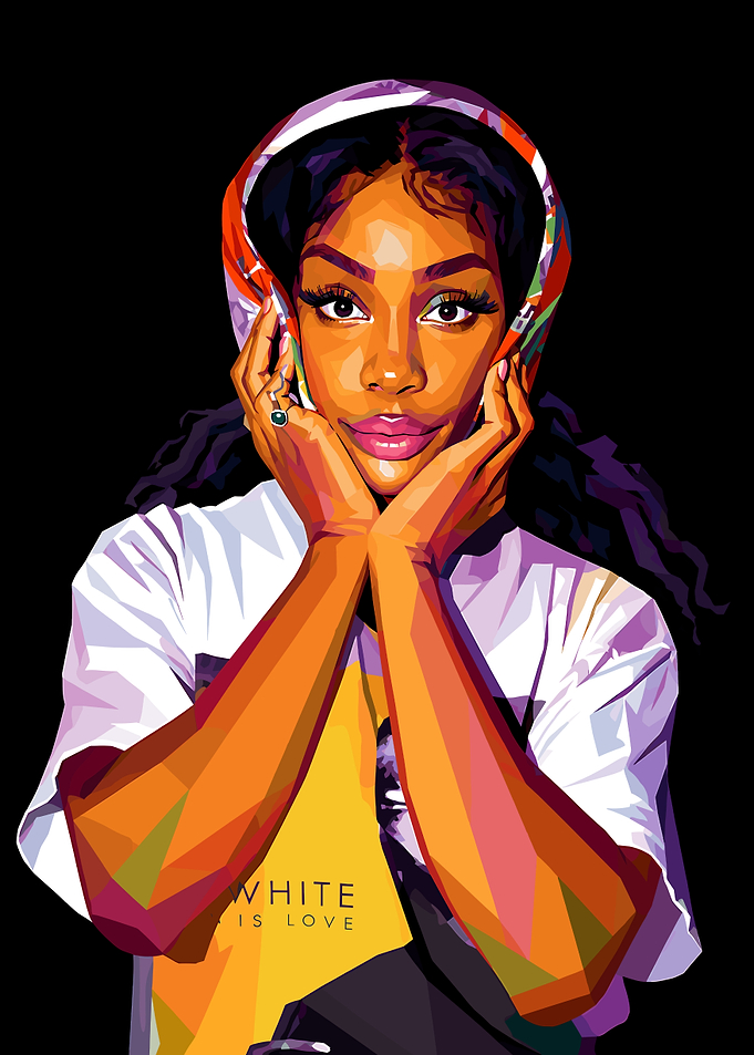 SZA Pop Art Portrait