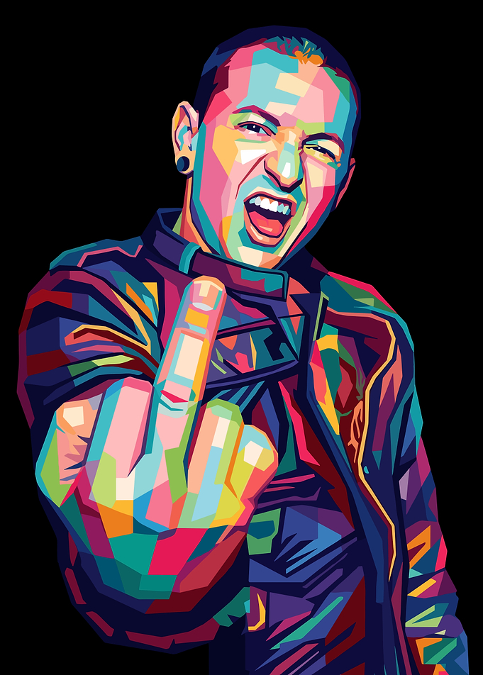 Chester Bennington WPAP Pop Art Portrait