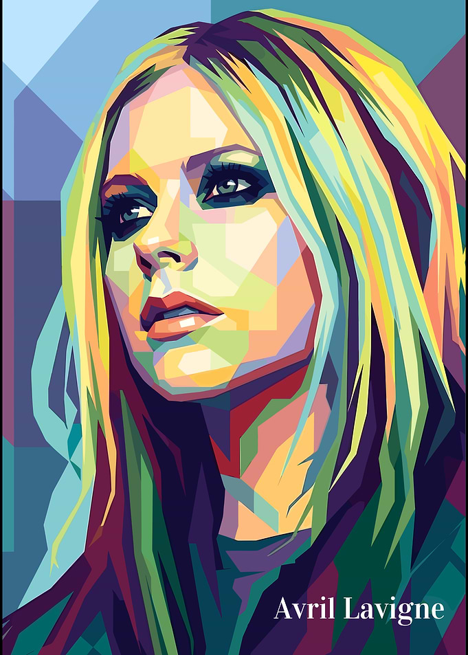 Avril Lavigne WPAP Pop Art Portrait